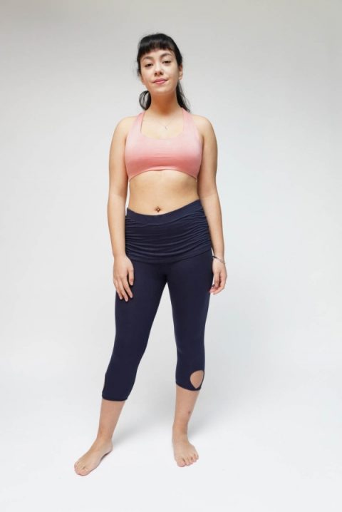 Yomame designer sports bra front profile