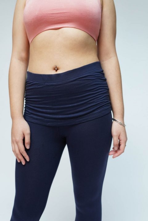 Yomame designer sports bra front profile